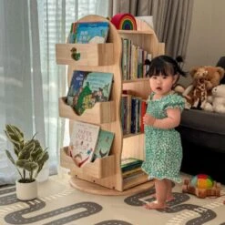 My Duckling Revolving Solid Wood Bookcase