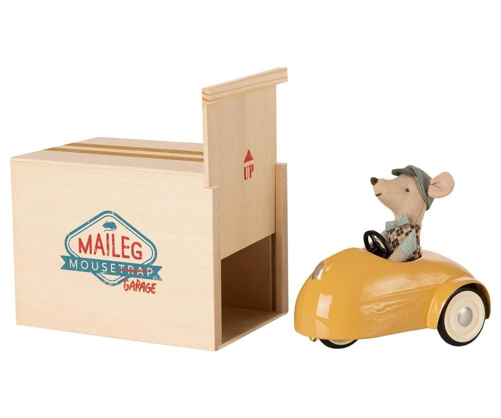 Maileg Mouse Car & Garage Yellow 3 Maileg Mouse Car & Garage Yellow