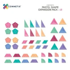 Connetix Tiles Pastel Shape Expansion Pack 48 Piece -Toypark Sales 20230830131442