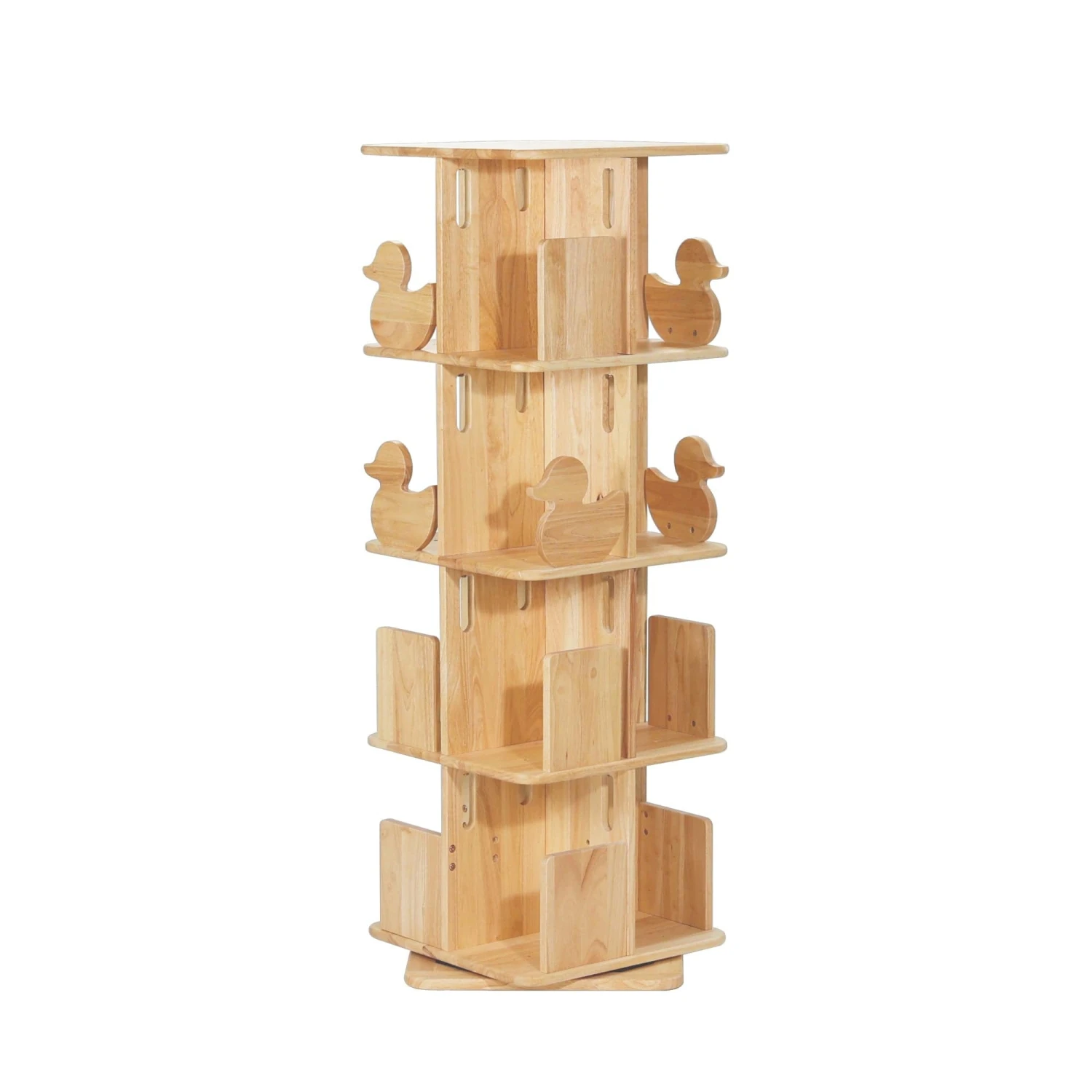 My Duckling Montessori Rotating Bookcase Addon Layer - Natural 4 My Duckling Montessori Rotating Bookcase Addon Layer - Natural - Image 2