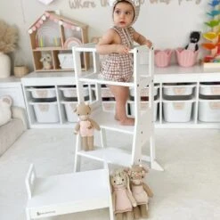 My Duckling Adjustable Learning Tower With Stool -White