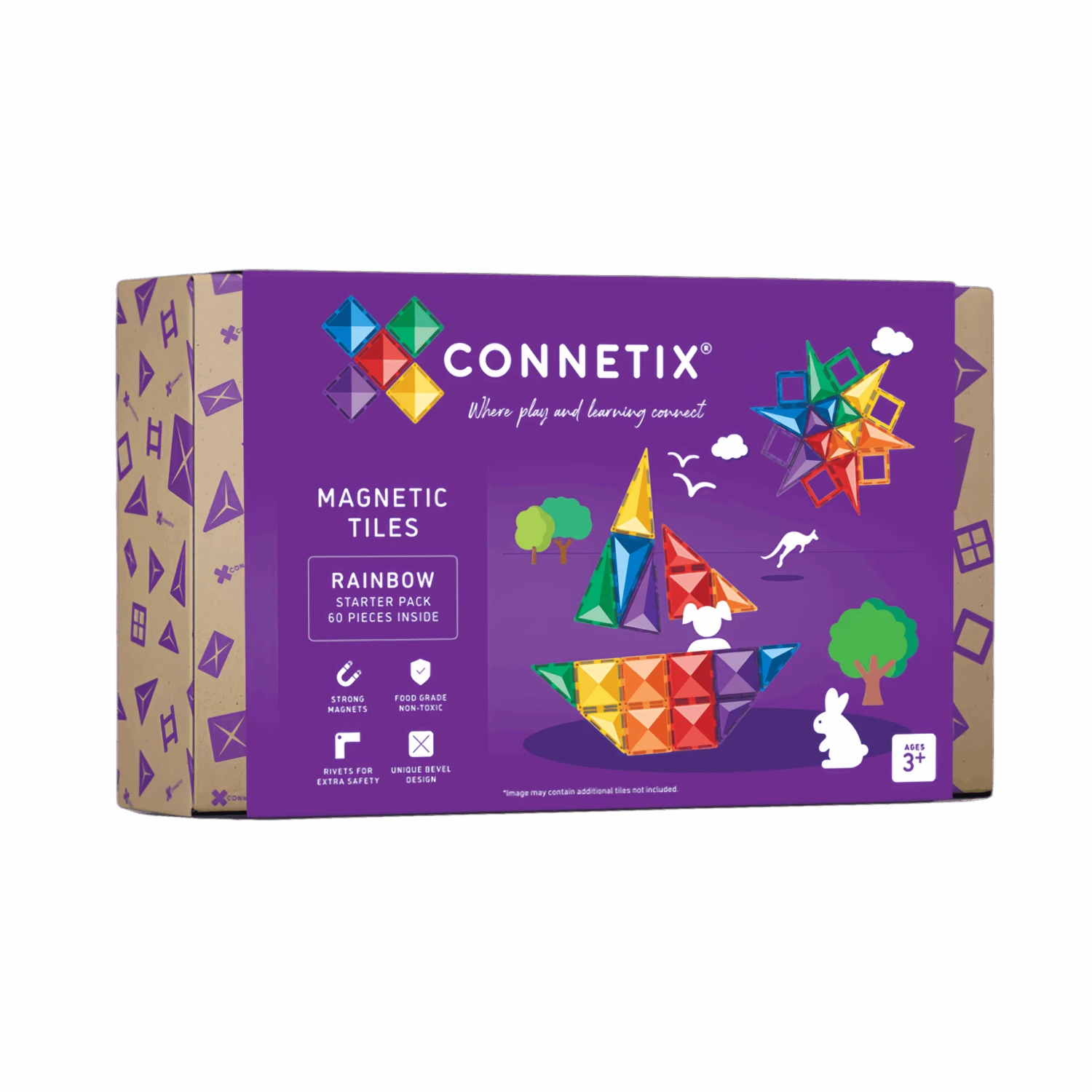 Connetix Tiles 126 Piece Starter Rainbow Ball Run Bundle 4 Connetix Tiles 126 Piece Starter Rainbow Ball Run Bundle - Image 2