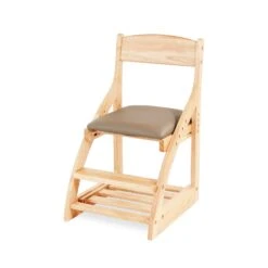 My Duckling Montessori Kids Height Adjustable Dining Chair - Khaki