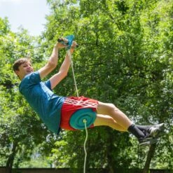 Trelines Zipline Quickset With Brake - Easy Setup And Takedown 30m