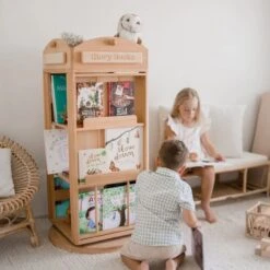 My Duckling Rotating Solid Wood Bookcase - London