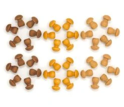 Grapat Mandala Brown Mushroom 36 Pieces