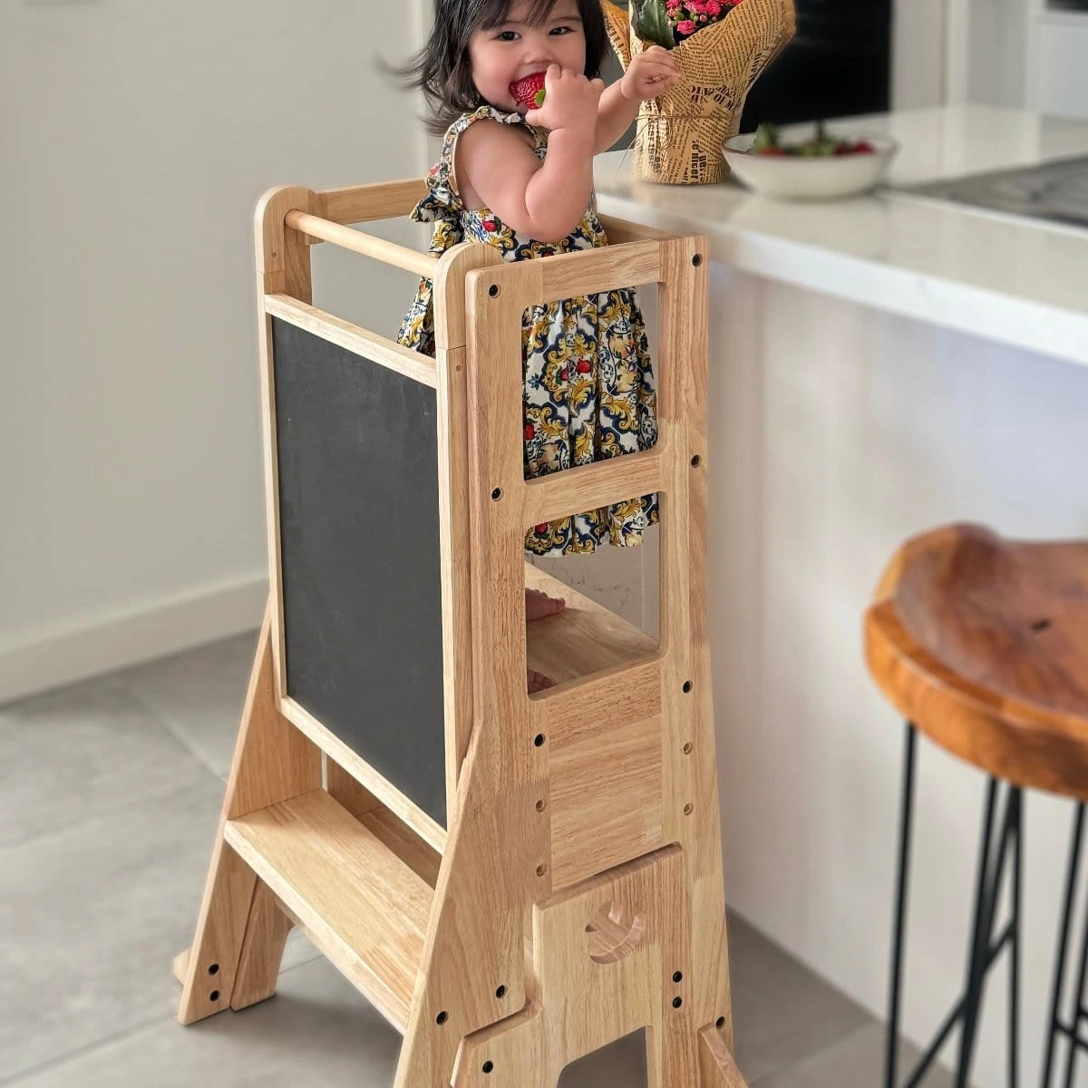 My Duckling Solid Wood Adjustable Learning Tower 3in1 - Deluxe (Duck Stool Handle) 15 My Duckling Solid Wood Adjustable Learning Tower 3in1 - Deluxe (Duck Stool Handle) - Image 13