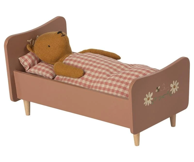 Maileg Wooden Bed Rose For Teddy Mom 4 Maileg Wooden Bed Rose For Teddy Mom - Image 2