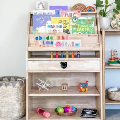 My Duckling Solid Wood 2in1 Display Bookcase (Bear)