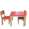 QToys Red Top Timber Table With 2 Matching Chairs -Toypark Sales QToysRedTopTimberTablewith2MatchingChairs 1