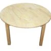 QToys Round Table 90cm - Rubber Wood