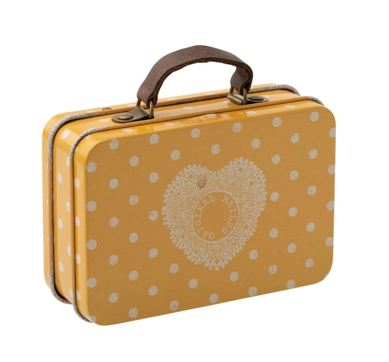 Maileg Suitcase Yellow Dot 3 Maileg Suitcase Yellow Dot