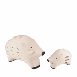 T-Lab Pole Pole Wooden Animal Pair Set - Boar