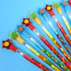 Tiny Mills - Building Blocks Brick Multi Point Pencils (24pcs)