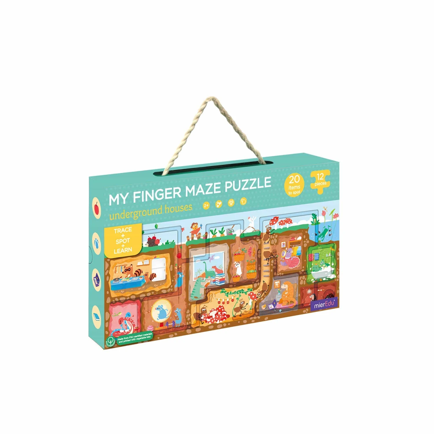 MierEdu My Finger Maze Puzzle - Underground Houses 3 MierEdu My Finger Maze Puzzle - Underground Houses