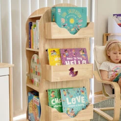 My Duckling Revolving Solid Wood Bookcase -Toypark Sales rb001